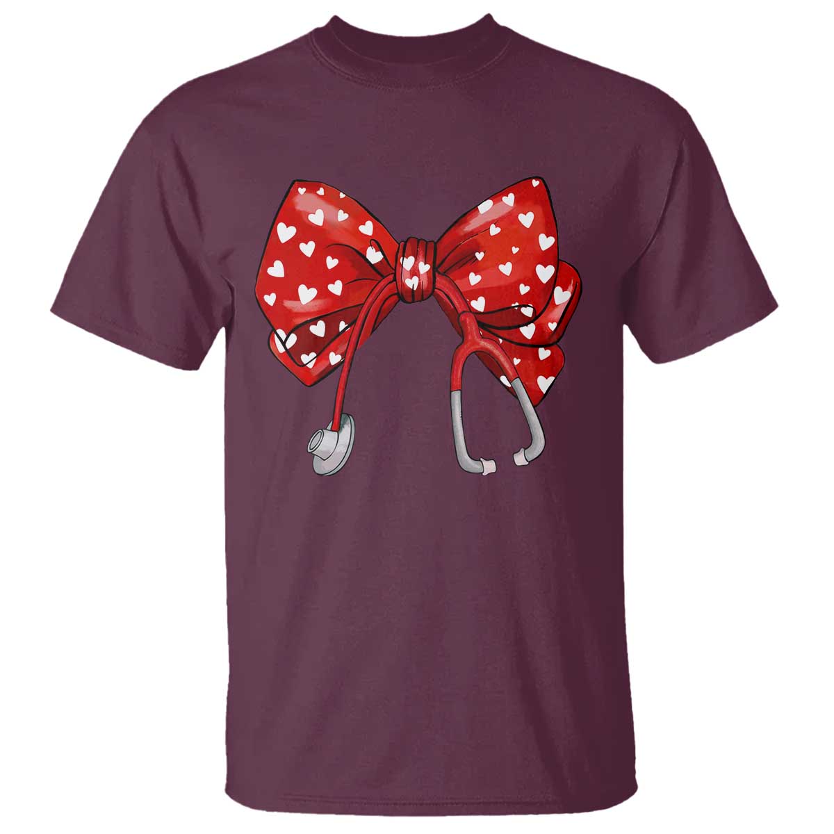 Nurse Coquette Valentine Heart T Shirt Gift For Healthcare Professionals Bow