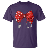 Nurse Coquette Valentine Heart T Shirt Gift For Healthcare Professionals Bow