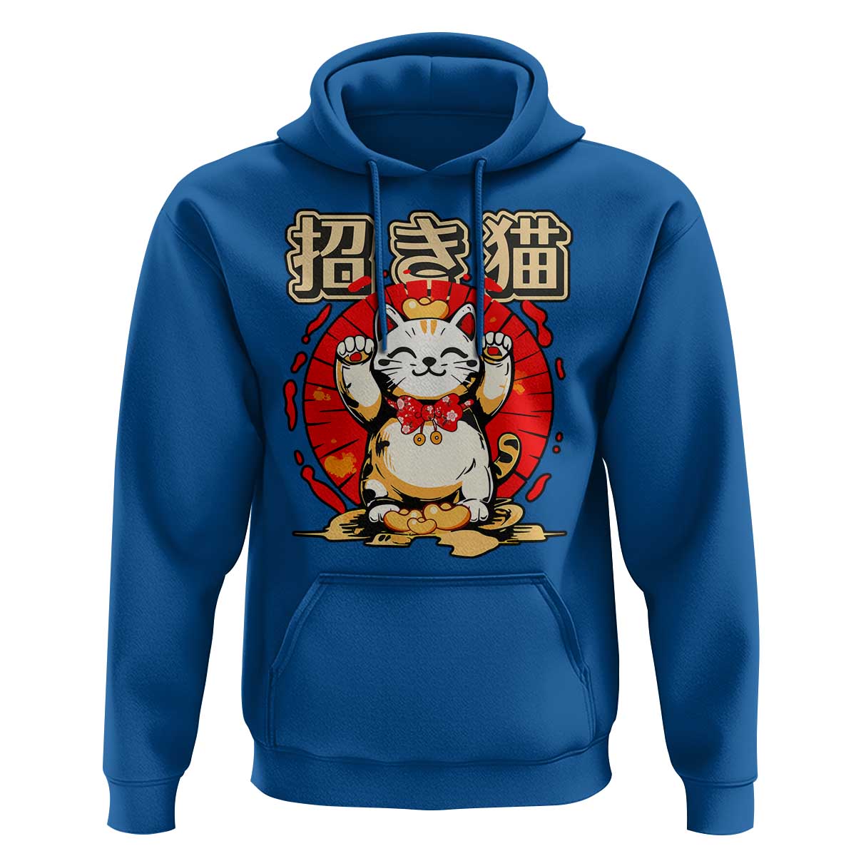 Maneki Neko Hoodie Kawaii Japanese Lucky Cat