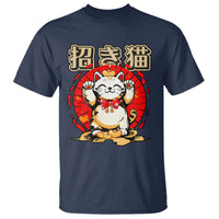 Maneki Neko T Shirt Kawaii Japanese Lucky Cat