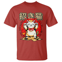 Maneki Neko T Shirt Kawaii Japanese Lucky Cat