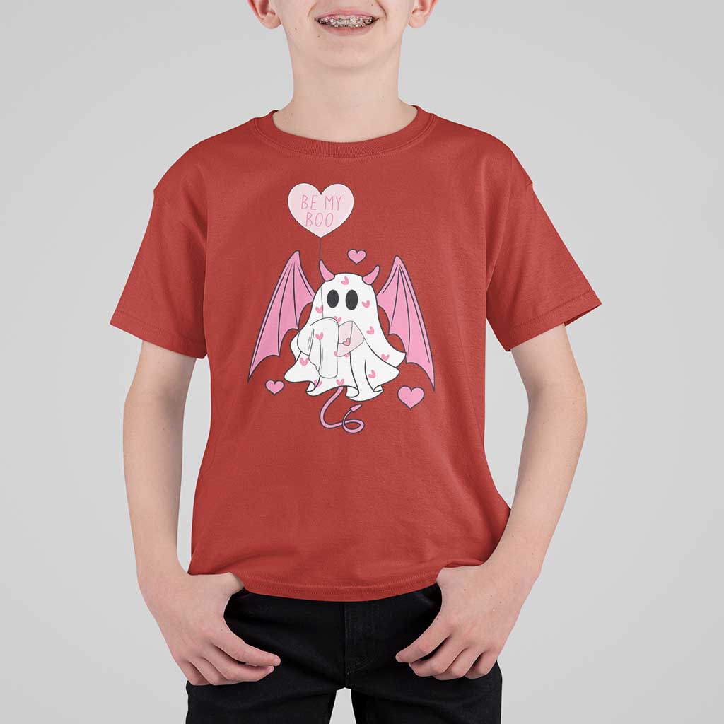 Valentines Ghost T Shirt For Kid Be My Boo Cute Funny