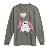 Valentines Ghost Long Sleeve Shirt Be My Boo Cute Funny