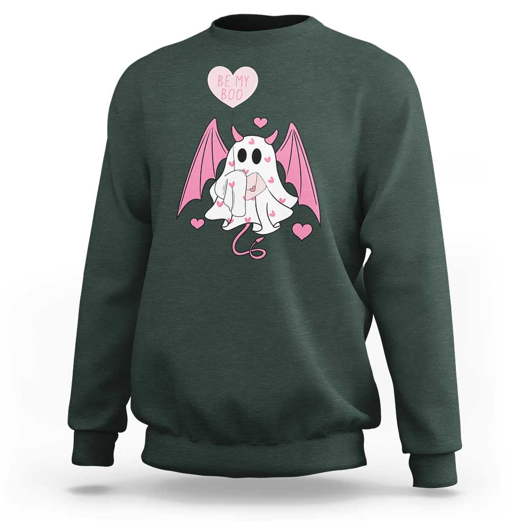 Valentines Ghost Sweatshirt Be My Boo Cute Funny