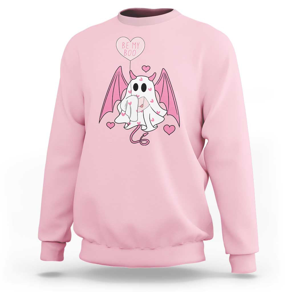 Valentines Ghost Sweatshirt Be My Boo Cute Funny