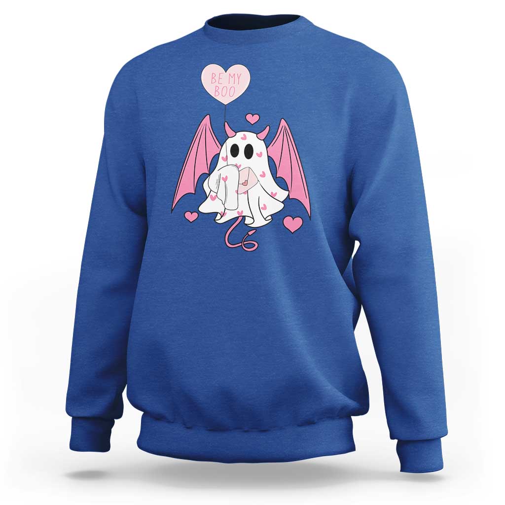 Valentines Ghost Sweatshirt Be My Boo Cute Funny