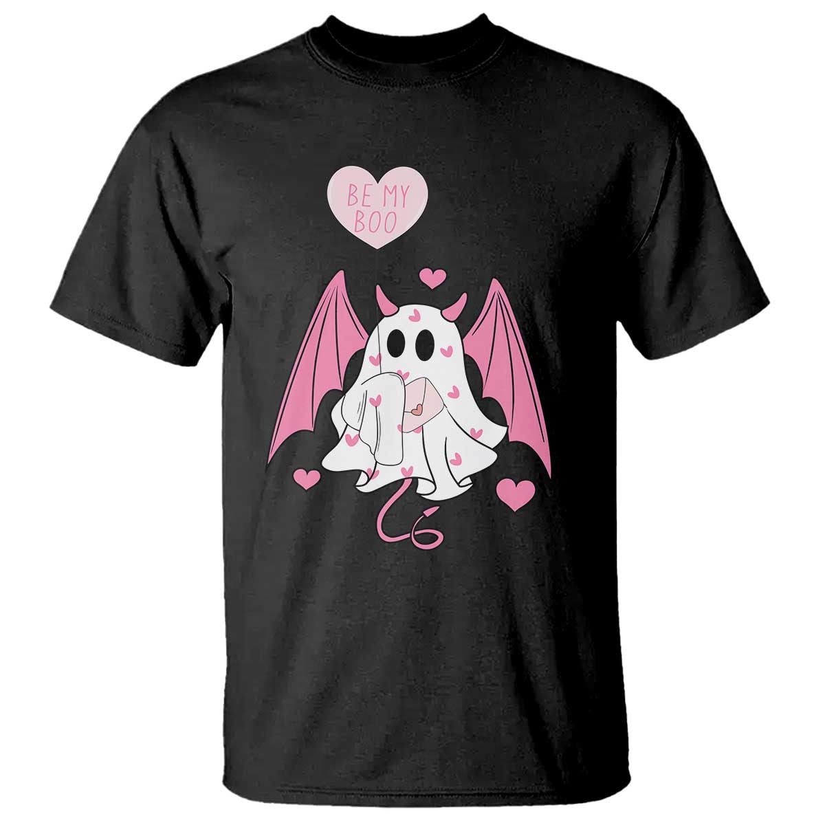 Valentines Ghost T Shirt Be My Boo Cute Funny