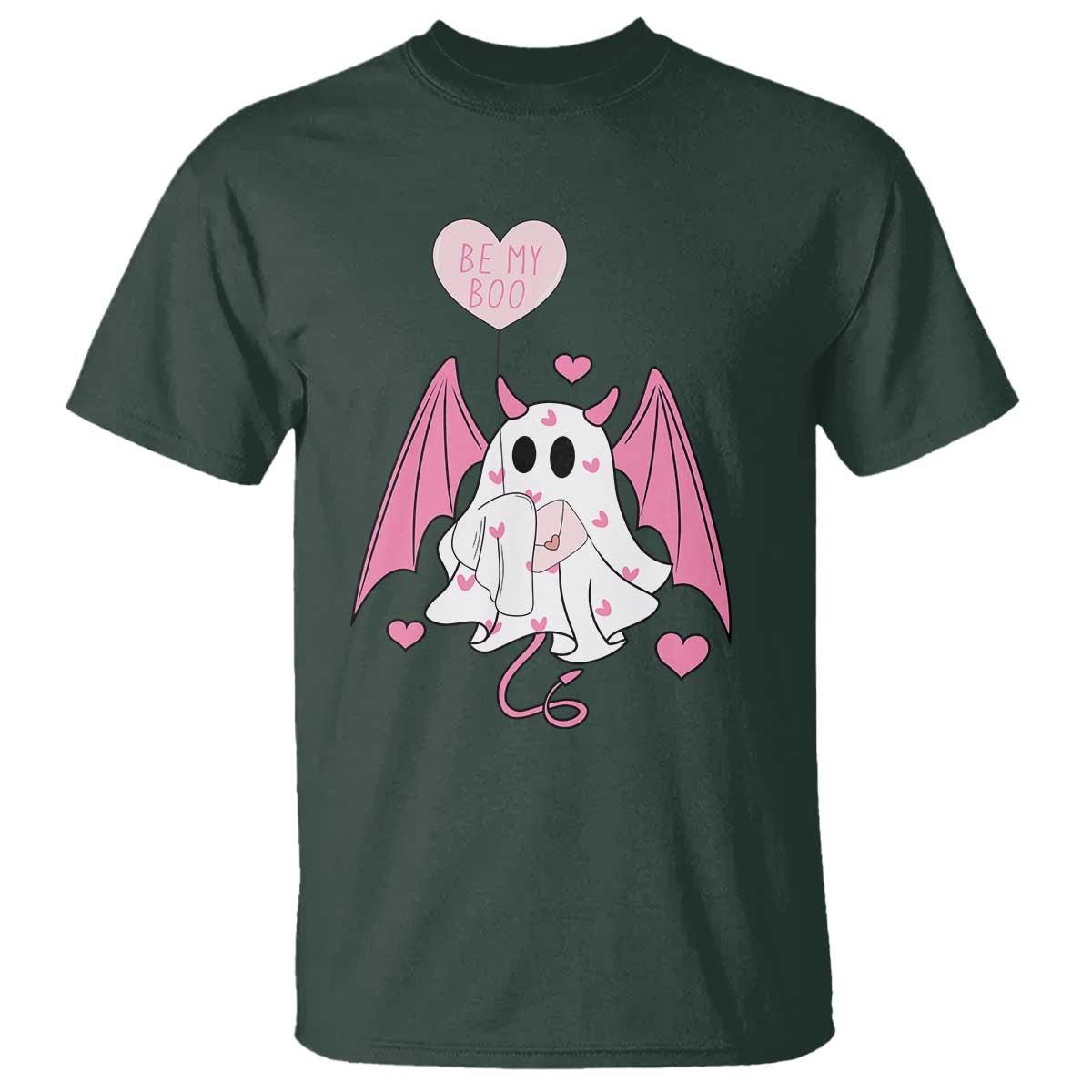 Valentines Ghost T Shirt Be My Boo Cute Funny