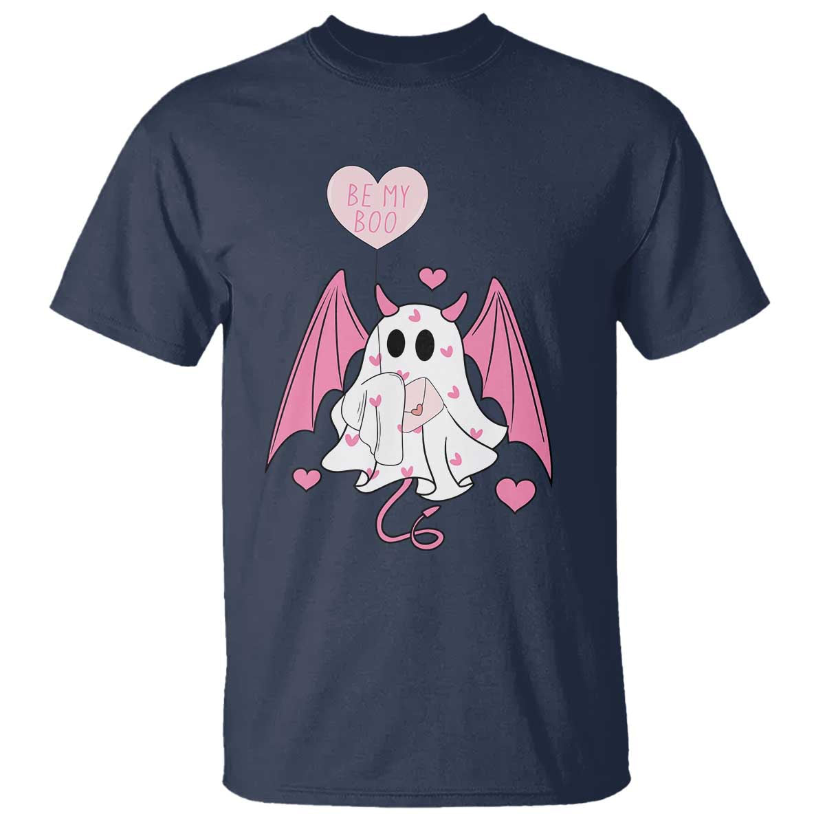 Valentines Ghost T Shirt Be My Boo Cute Funny