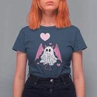 Valentines Ghost T Shirt For Women Be My Boo Cute Funny