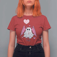 Valentines Ghost T Shirt For Women Be My Boo Cute Funny