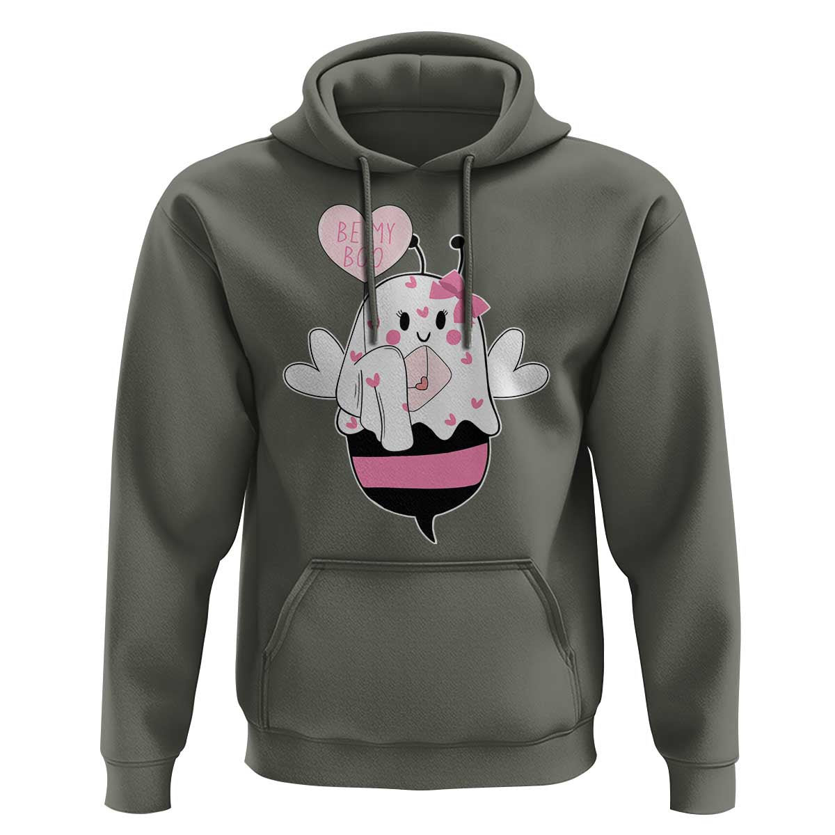 Valentines Ghost Hoodie Be My Boo Bee Boobee Coquette Cute Funny