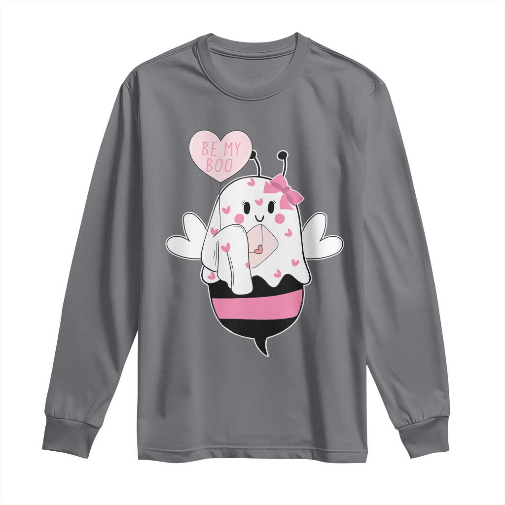 Valentines Ghost Long Sleeve Shirt Be My Boo Bee Boobee Coquette Cute Funny