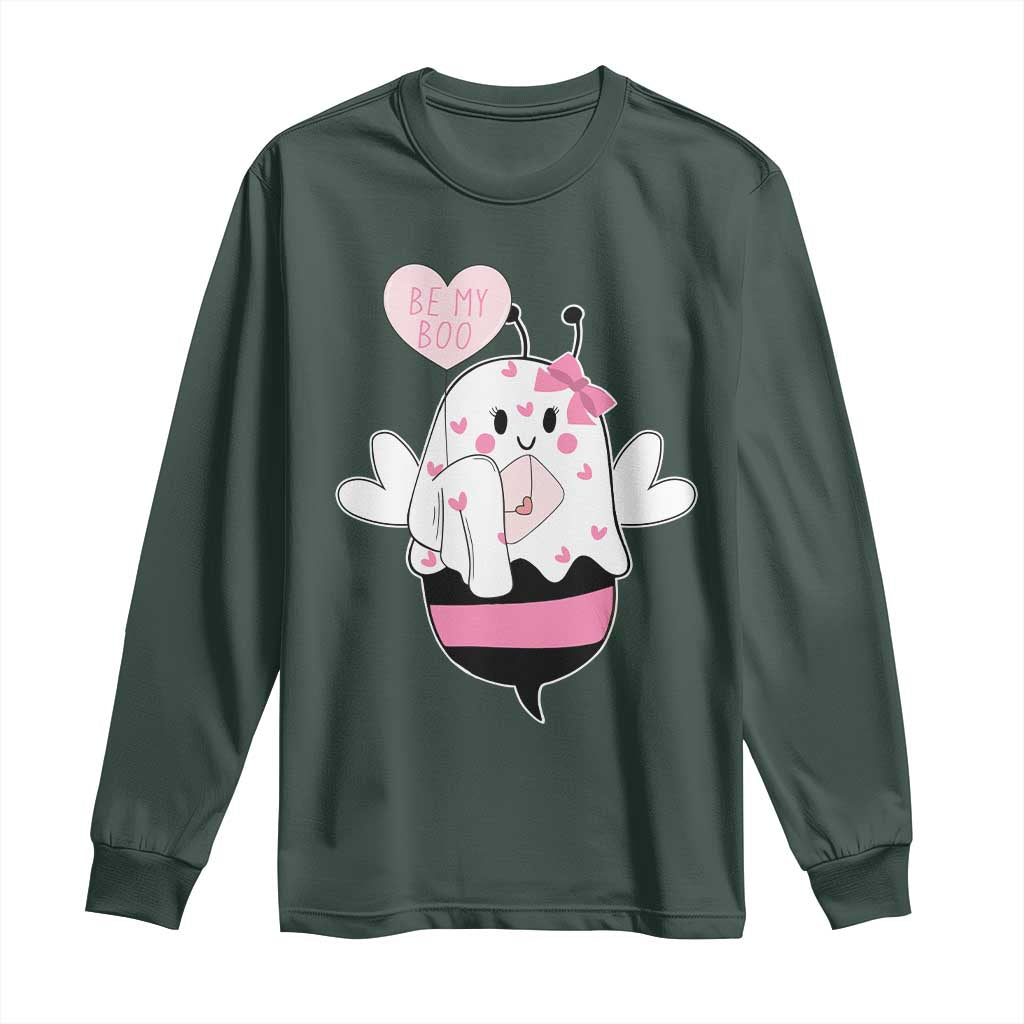 Valentines Ghost Long Sleeve Shirt Be My Boo Bee Boobee Coquette Cute Funny