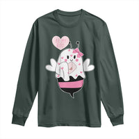 Valentines Ghost Long Sleeve Shirt Be My Boo Bee Boobee Coquette Cute Funny