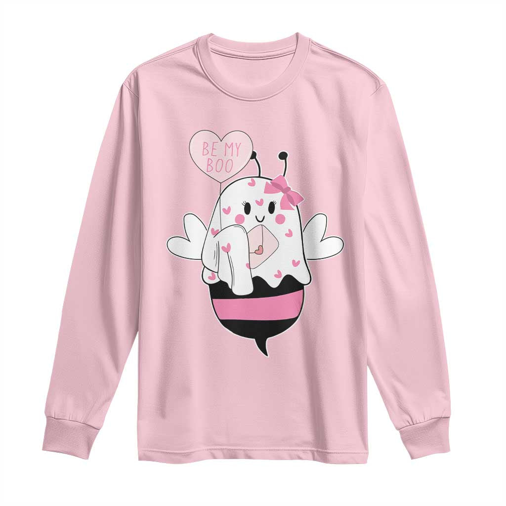 Valentines Ghost Long Sleeve Shirt Be My Boo Bee Boobee Coquette Cute Funny