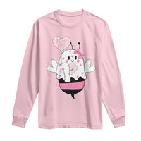 Valentines Ghost Long Sleeve Shirt Be My Boo Bee Boobee Coquette Cute Funny