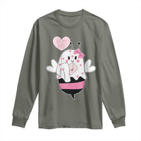 Valentines Ghost Long Sleeve Shirt Be My Boo Bee Boobee Coquette Cute Funny