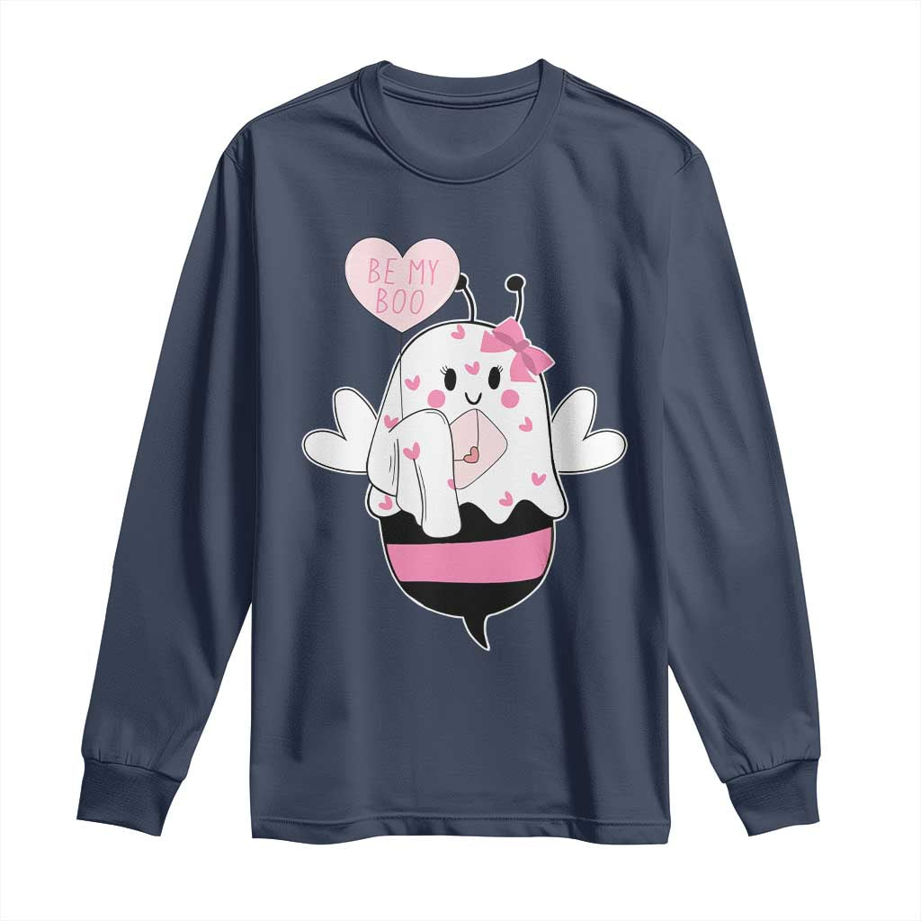 Valentines Ghost Long Sleeve Shirt Be My Boo Bee Boobee Coquette Cute Funny