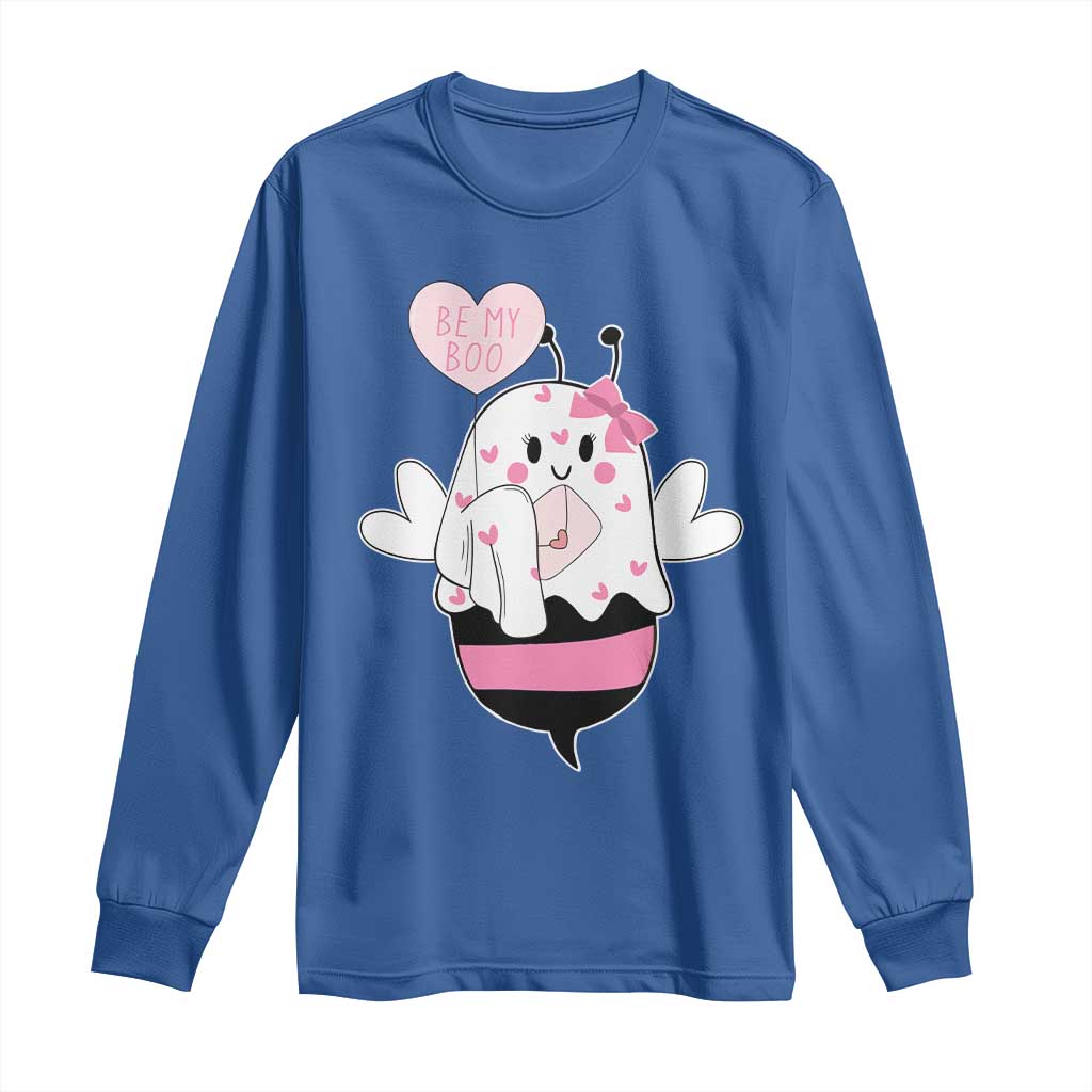 Valentines Ghost Long Sleeve Shirt Be My Boo Bee Boobee Coquette Cute Funny