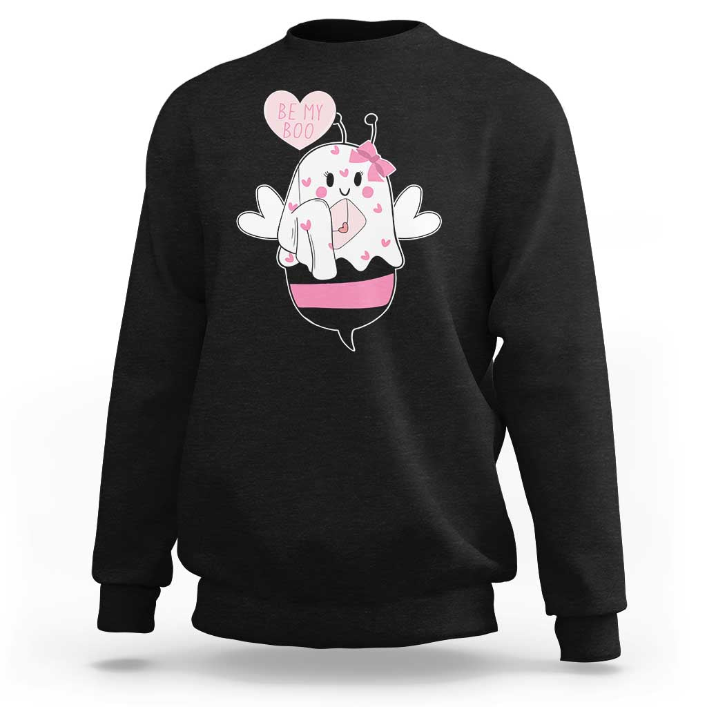 Valentines Ghost Sweatshirt Be My Boo Bee Boobee Coquette Cute Funny