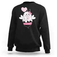 Valentines Ghost Sweatshirt Be My Boo Bee Boobee Coquette Cute Funny