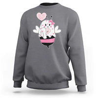 Valentines Ghost Sweatshirt Be My Boo Bee Boobee Coquette Cute Funny
