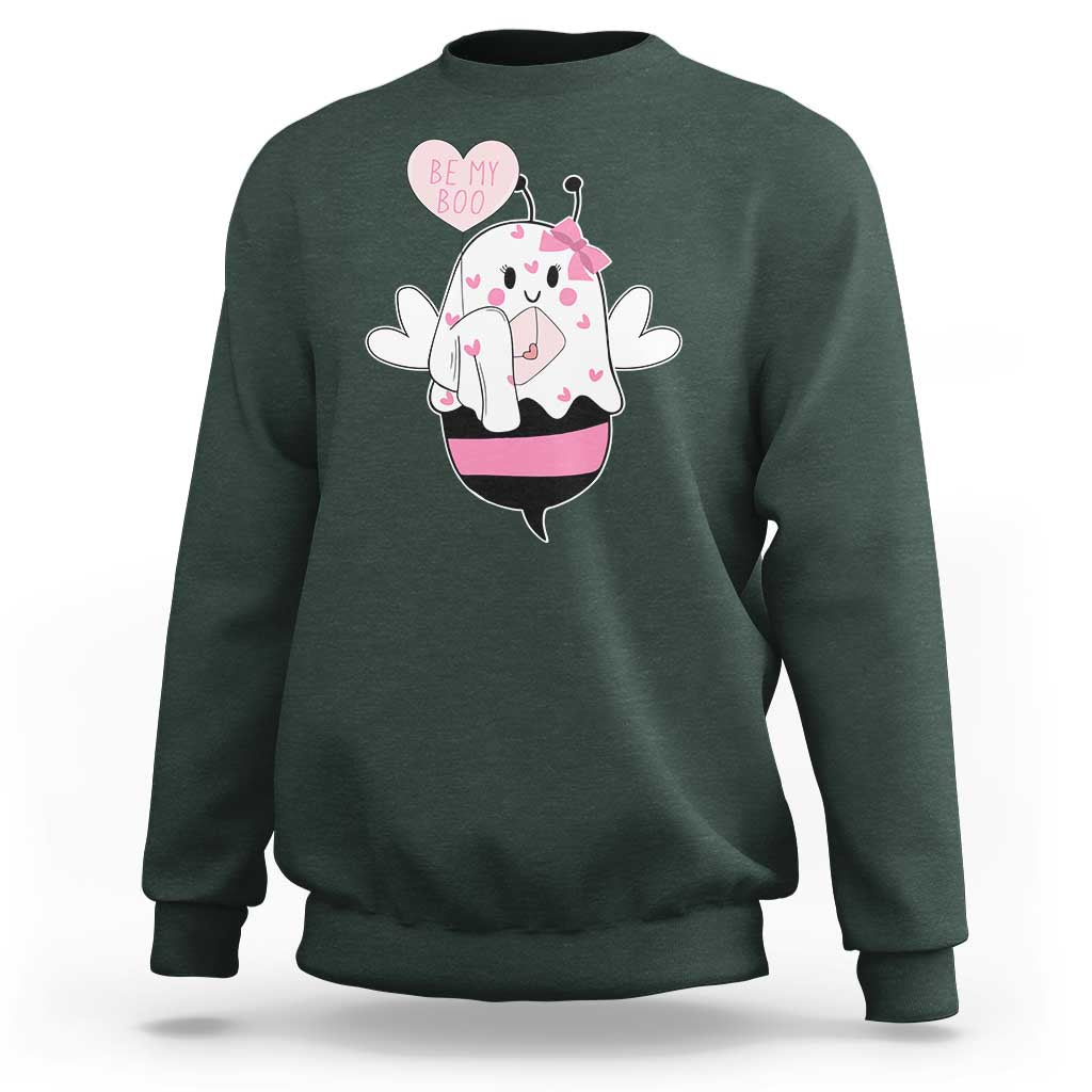 Valentines Ghost Sweatshirt Be My Boo Bee Boobee Coquette Cute Funny