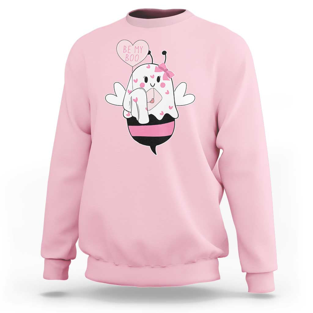 Valentines Ghost Sweatshirt Be My Boo Bee Boobee Coquette Cute Funny