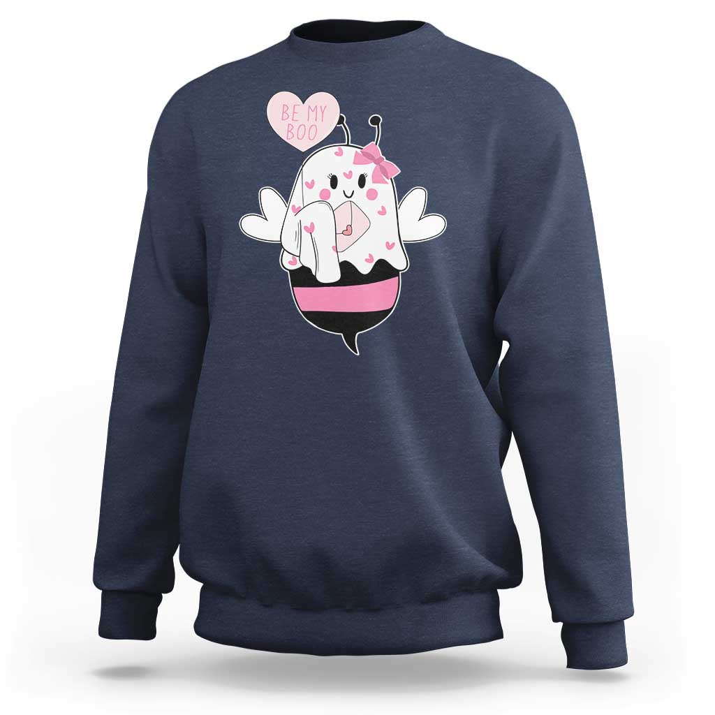 Valentines Ghost Sweatshirt Be My Boo Bee Boobee Coquette Cute Funny