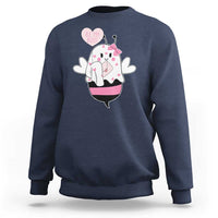 Valentines Ghost Sweatshirt Be My Boo Bee Boobee Coquette Cute Funny