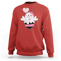 Valentines Ghost Sweatshirt Be My Boo Bee Boobee Coquette Cute Funny