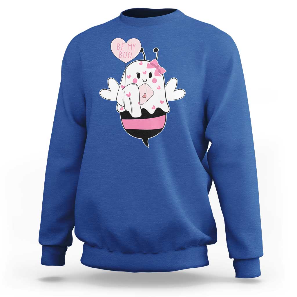 Valentines Ghost Sweatshirt Be My Boo Bee Boobee Coquette Cute Funny