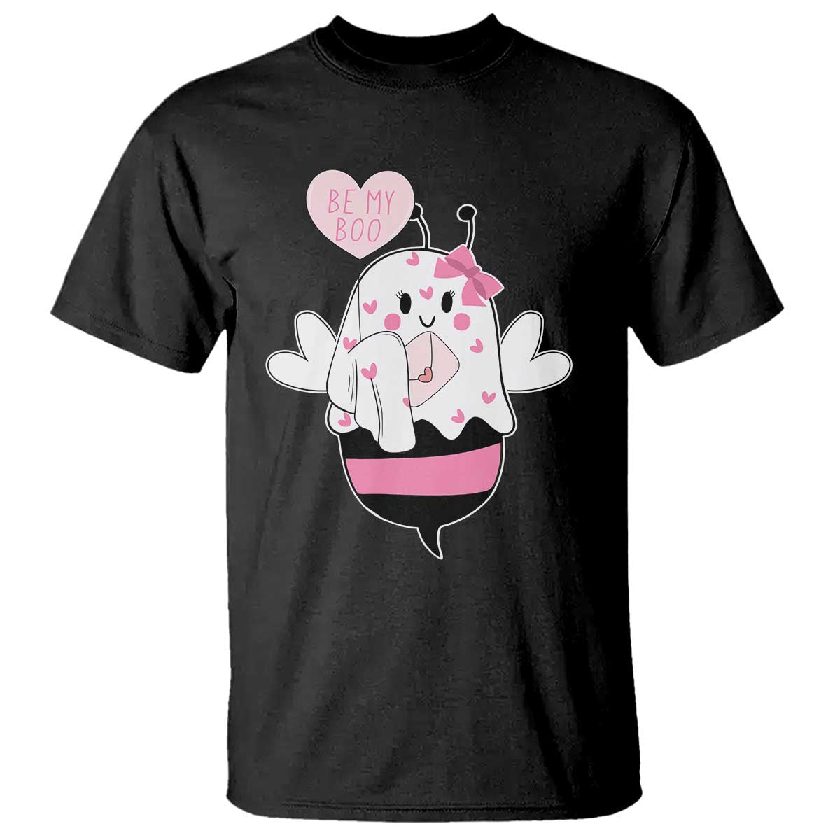 Valentines Ghost T Shirt Be My Boo Bee Boobee Coquette Cute Funny