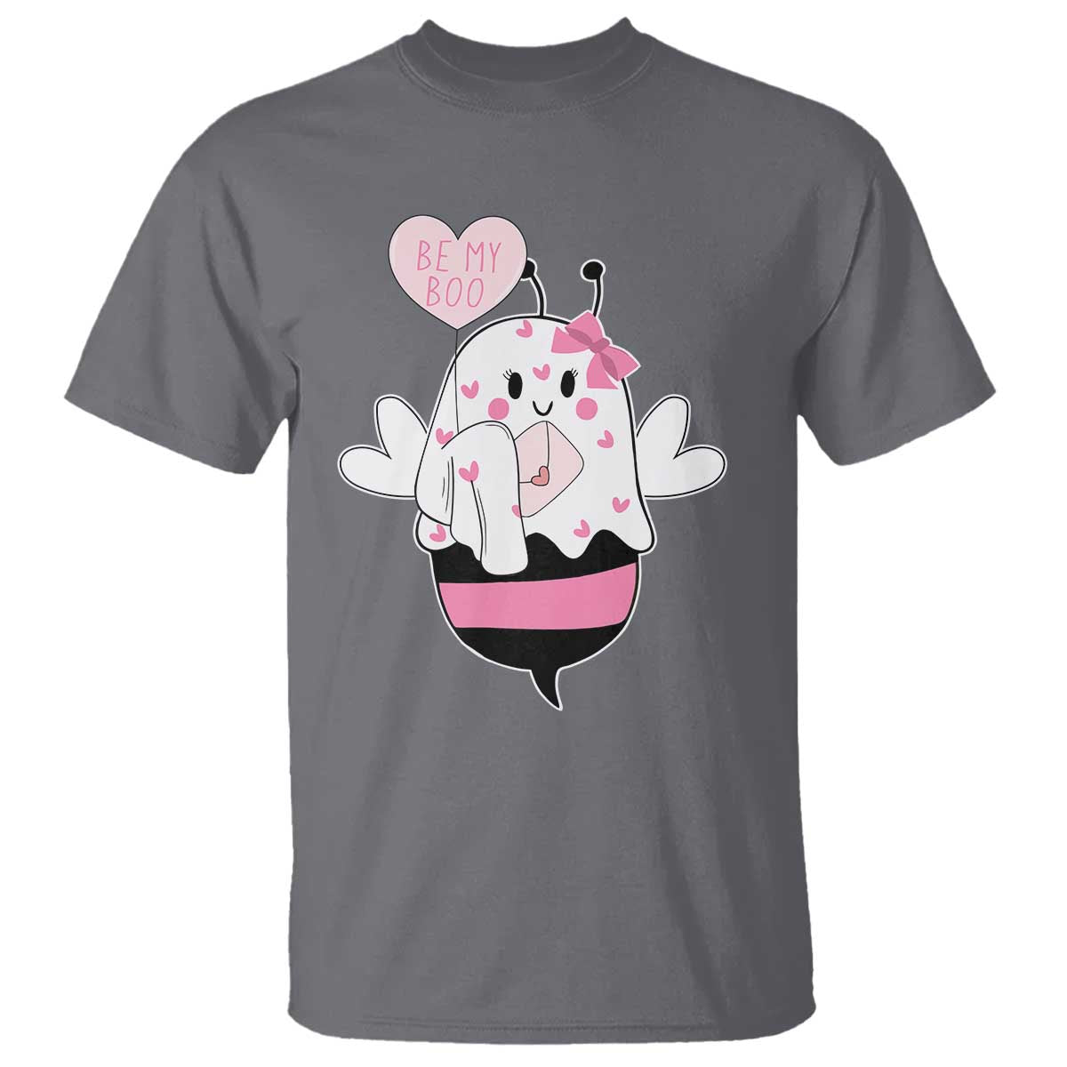 Valentines Ghost T Shirt Be My Boo Bee Boobee Coquette Cute Funny