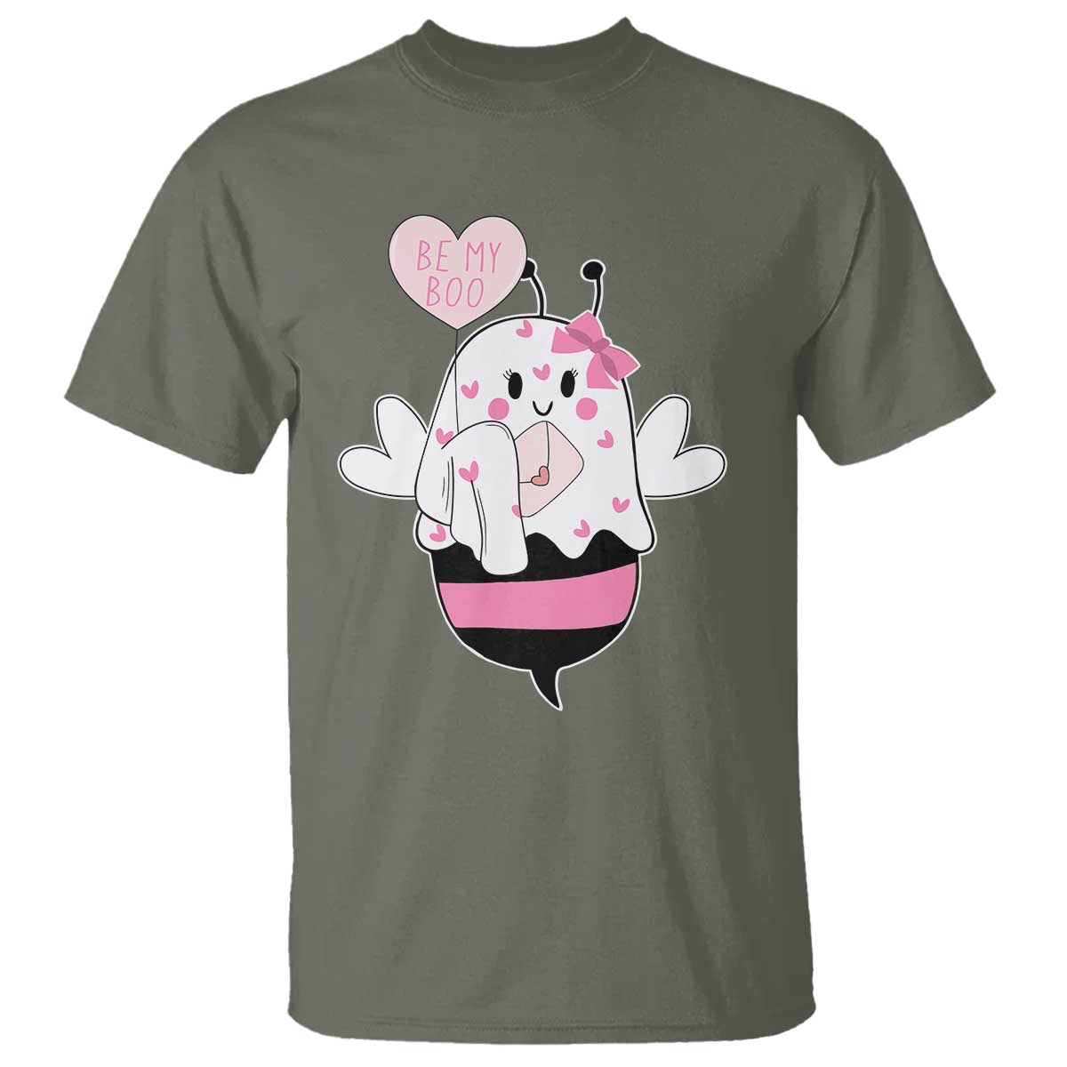 Valentines Ghost T Shirt Be My Boo Bee Boobee Coquette Cute Funny
