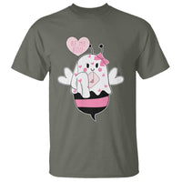 Valentines Ghost T Shirt Be My Boo Bee Boobee Coquette Cute Funny