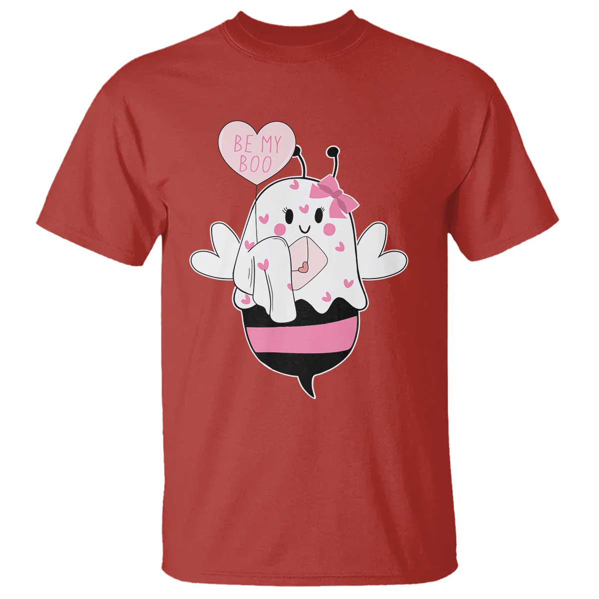 Valentines Ghost T Shirt Be My Boo Bee Boobee Coquette Cute Funny