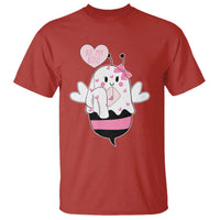 Valentines Ghost T Shirt Be My Boo Bee Boobee Coquette Cute Funny