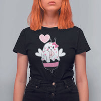 Valentines Ghost T Shirt For Women Be My Boo Bee Boobee Coquette Cute Funny