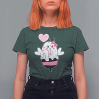 Valentines Ghost T Shirt For Women Be My Boo Bee Boobee Coquette Cute Funny