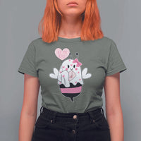 Valentines Ghost T Shirt For Women Be My Boo Bee Boobee Coquette Cute Funny