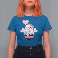 Valentines Ghost T Shirt For Women Be My Boo Bee Boobee Coquette Cute Funny