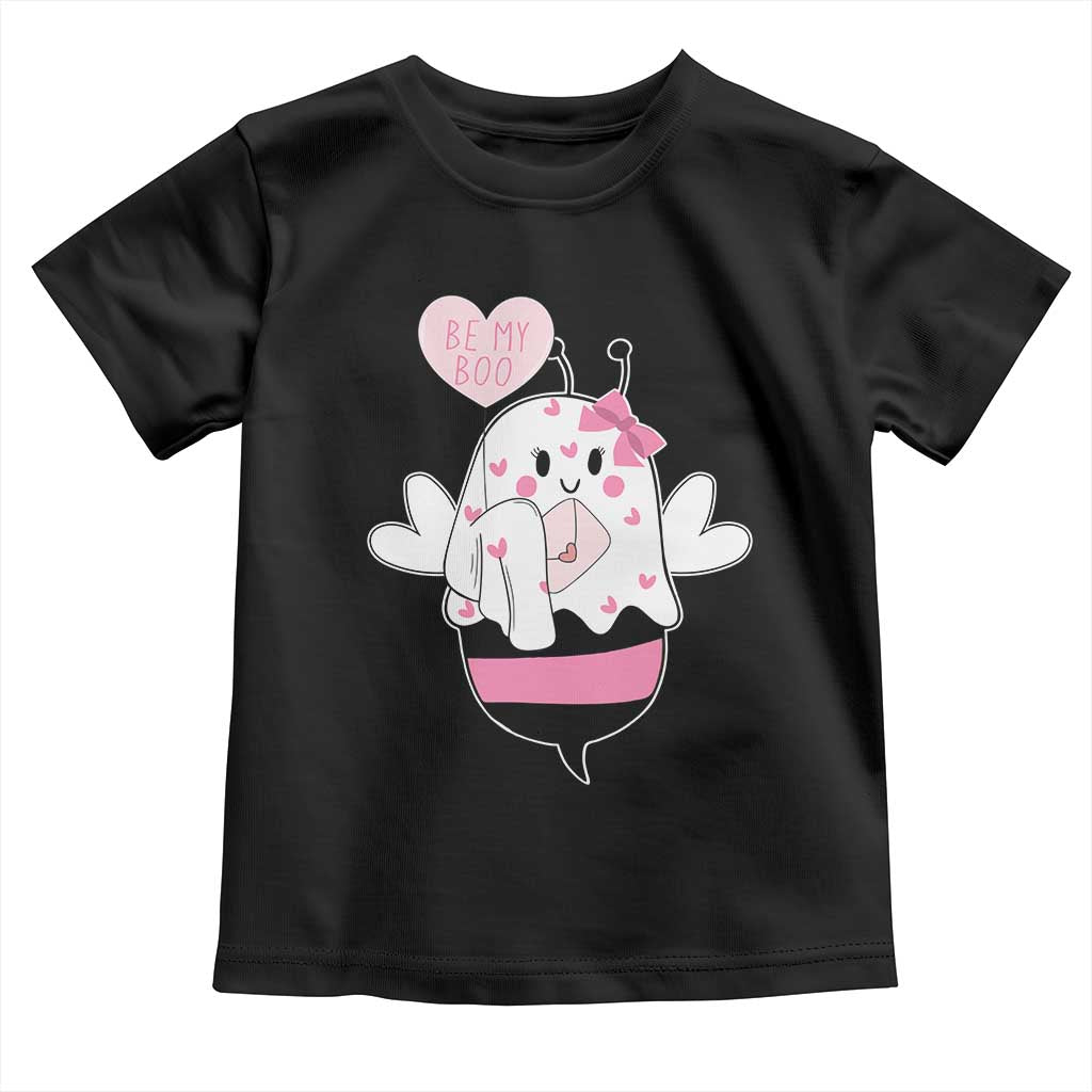 Valentines Ghost Toddler T Shirt Be My Boo Bee Boobee Coquette Cute Funny