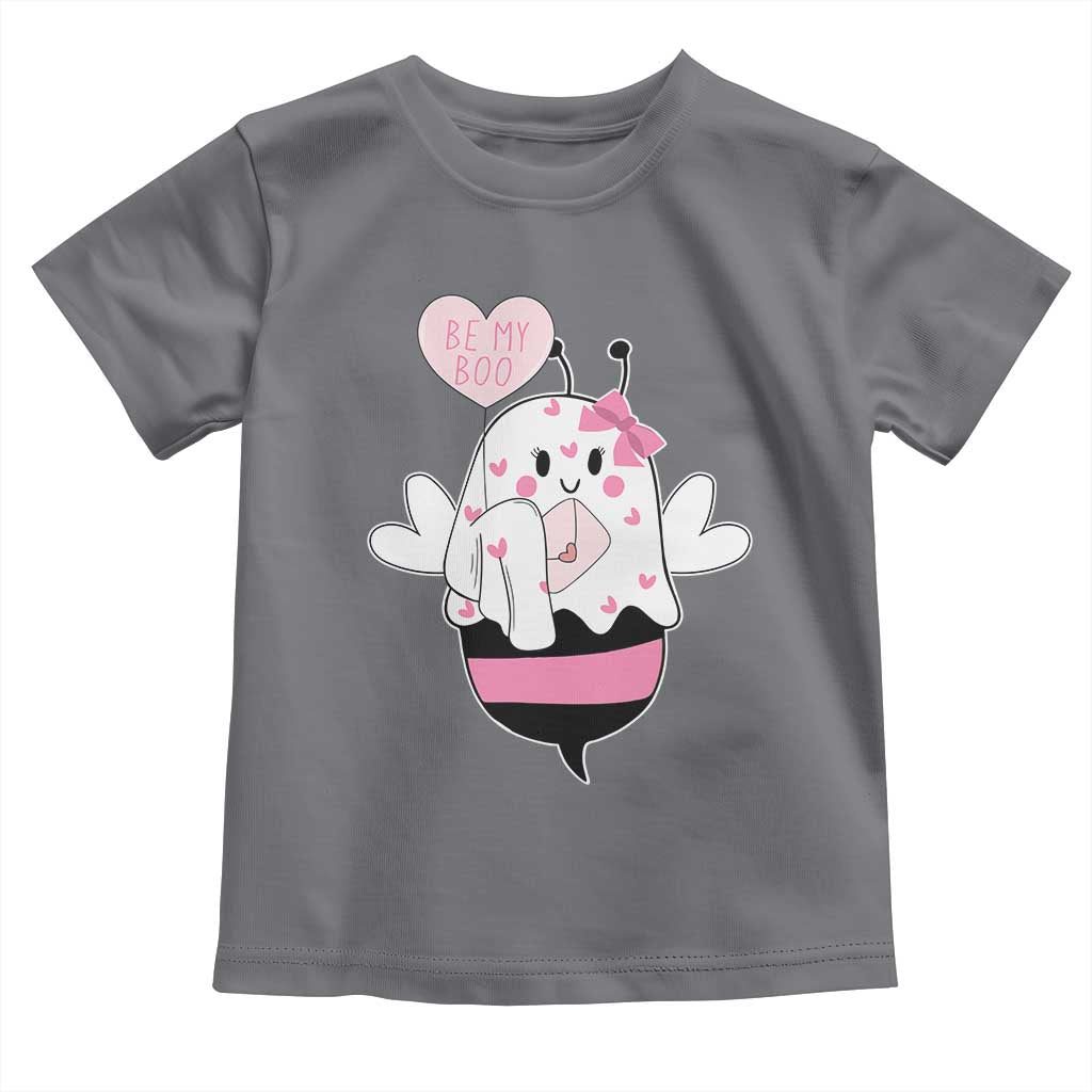 Valentines Ghost Toddler T Shirt Be My Boo Bee Boobee Coquette Cute Funny
