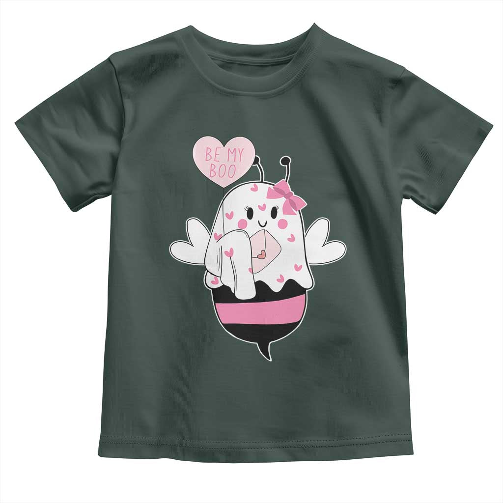 Valentines Ghost Toddler T Shirt Be My Boo Bee Boobee Coquette Cute Funny