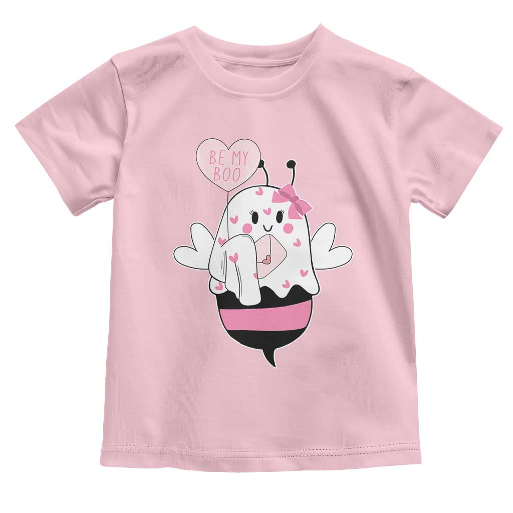Valentines Ghost Toddler T Shirt Be My Boo Bee Boobee Coquette Cute Funny