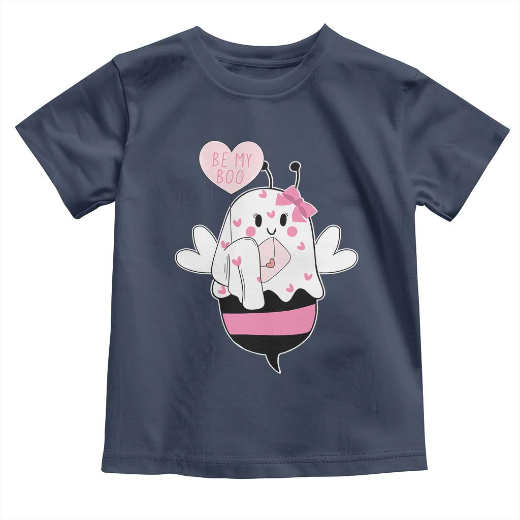 Valentines Ghost Toddler T Shirt Be My Boo Bee Boobee Coquette Cute Funny