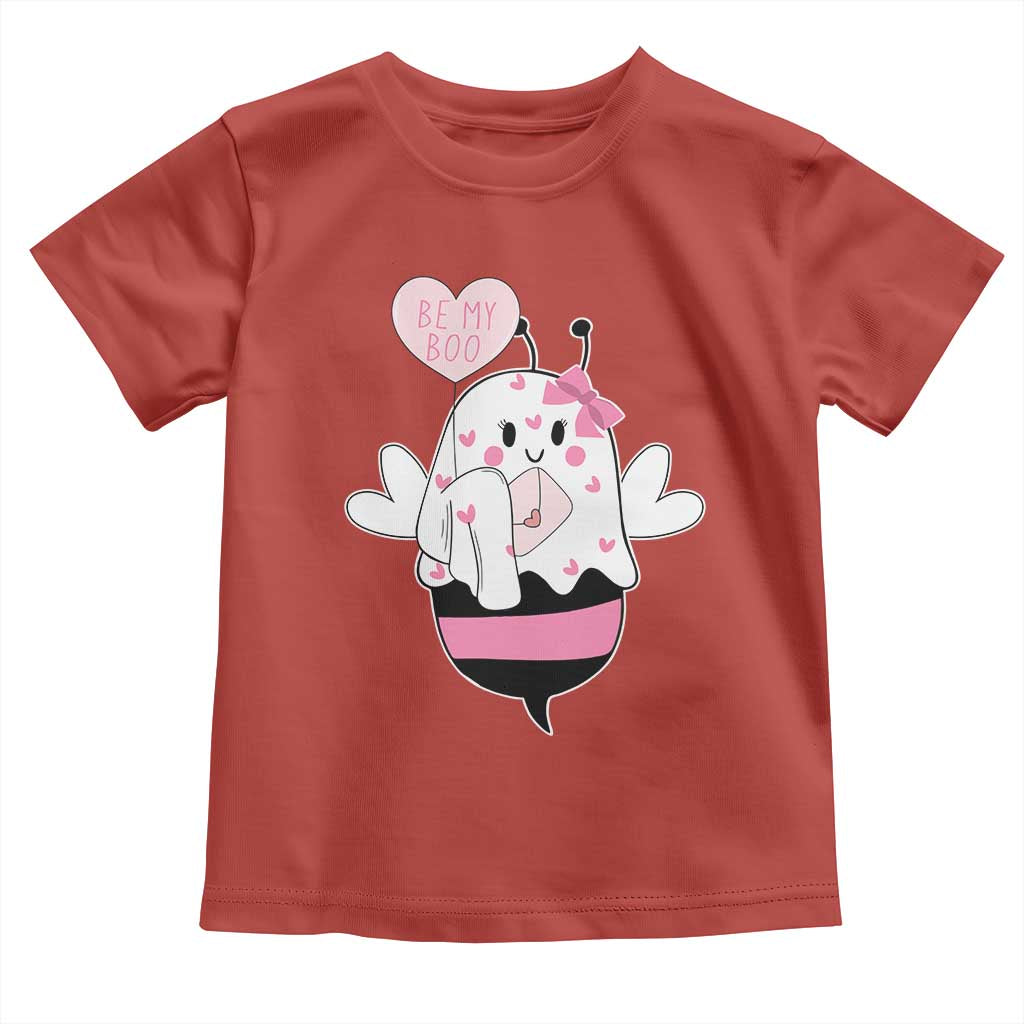 Valentines Ghost Toddler T Shirt Be My Boo Bee Boobee Coquette Cute Funny