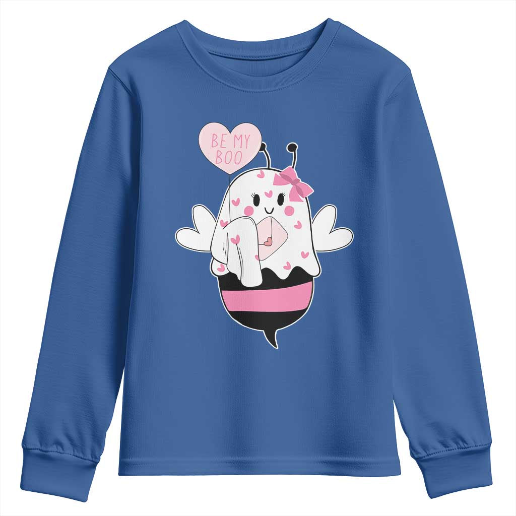 Valentines Ghost Youth Sweatshirt Be My Boo Bee Boobee Coquette Cute Funny